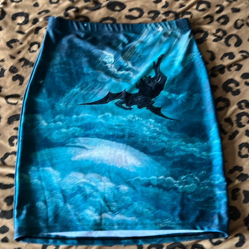 Paradise Lost (Colorized) by Gustave Doré Mini Skirt size Large